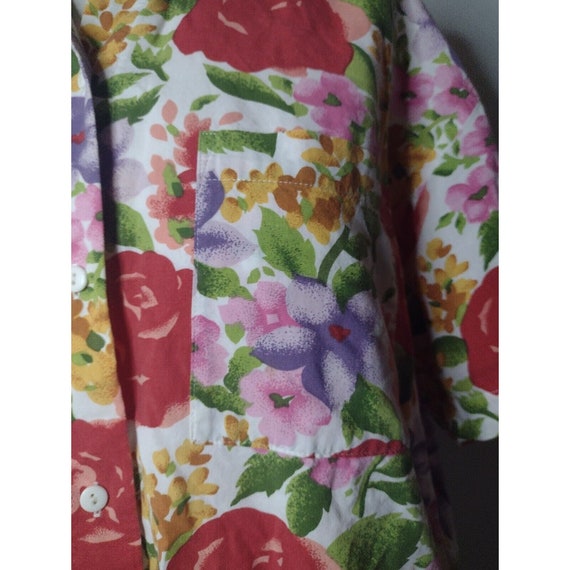 Vintage 80s Gitano Floral Button Up Shirt Size M … - image 4