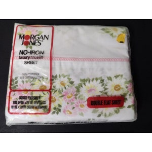 Buy Morgan Jones Twin Flat Sheet Cream Background With Daisies Online in  India 