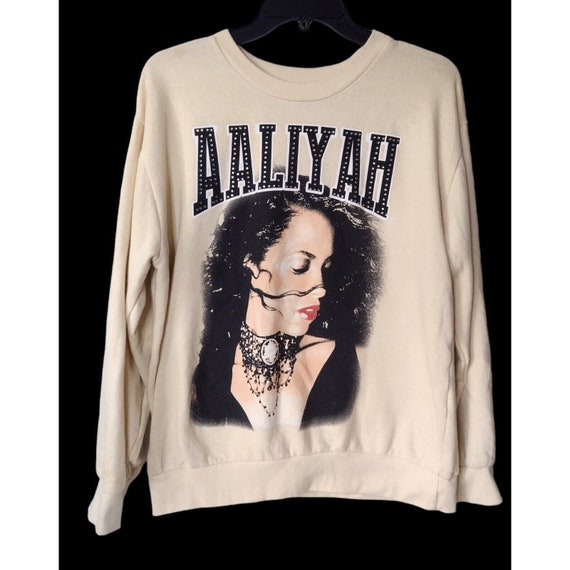 Vintage Y2K Aaliyah Graphic Spellout Bling Sweatshirt Size L - Etsy