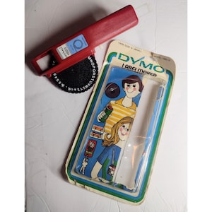 Vintage Dymo Label Maker 1885 with Box Uses 9mm Tape 1977
