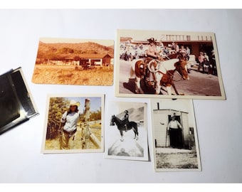 Colorado Rancher Family Cowboy Cowgirl Photographies Négatifs Vaches Cheval