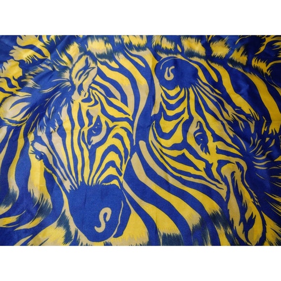 Vtg Mimi Di N Hand Rolled Silk Zebra Scarf Italy … - image 6
