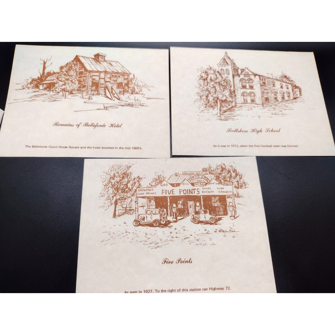 3 S Hamilton Stationary Cards Scottsborough HS 5 Points Hgwy 72