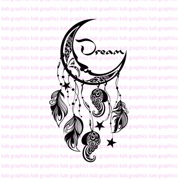 Download Moon Dreamcatcher Crescent Moon Dreamcatcher Svg Dream Etsy