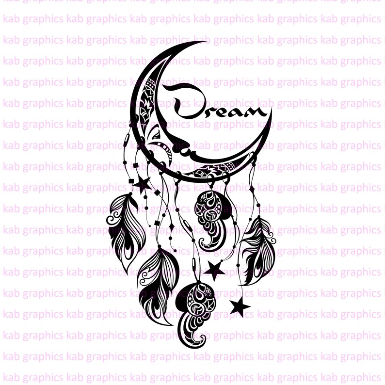 Download Moon Dreamcatcher crescent moon dreamcatcher svg dream | Etsy