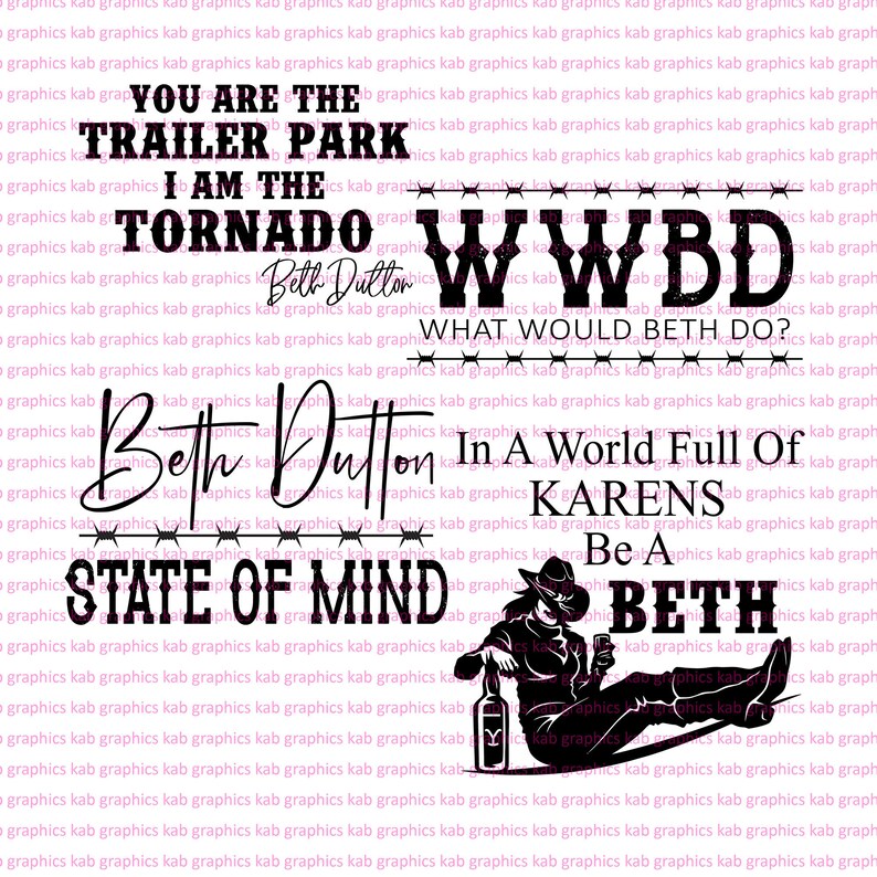 Beth Dutton Bundle limited edition svg png eps | Etsy
