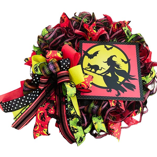 Witch Wreath for Front Door - Etsy