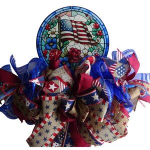 Patriotic Americana Wreath, American Flag Wreath, 4th of July Wreath, Memorial Day Decor, Red White Blue Wreath, Independence Day Door Decor