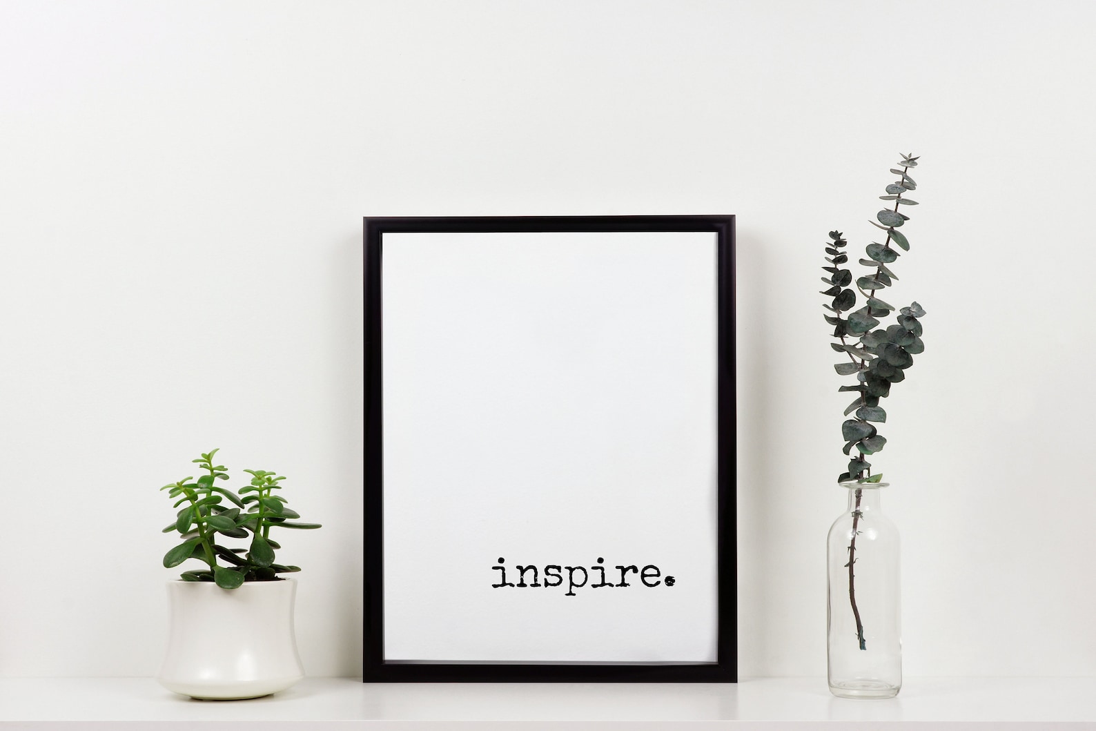 Inspire Digital Download Wall Art Home Decor Black Etsy