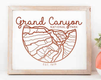 Grand Canyon Cut File | Grand Canyon Art | Mountain SVG | Hiking SVG | Explore SVG