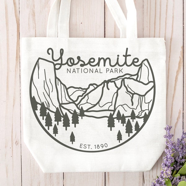 Yosemite Cut File | Camping SVG | Lake SVG | Vacation SVG | Mountain svg | Hiking svg