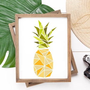 Geometric Pineapple Cut File | Pineapple SVG | Vacation SVG | Tropical SVG | Beach svg | 2 Files