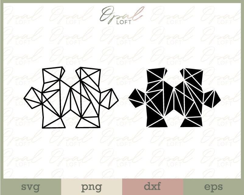 Geometric Autism Puzzle Piece Cut File Autism Awareness SVG Autism SVG ...