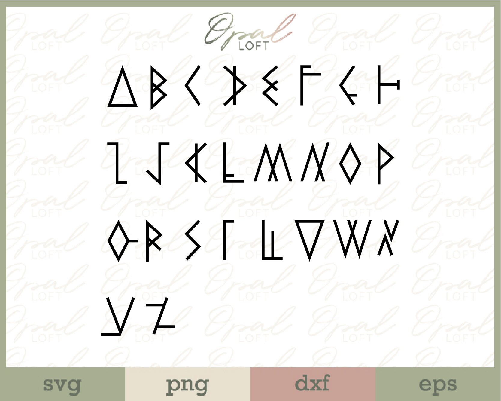Rune Inspired Alphabet Cut File Alphabet SVG Vikings SVG Rune Set Font ...