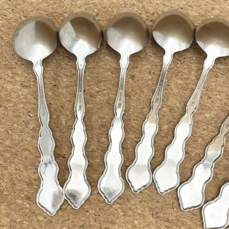 Oneida VALERIE 10 Soup Spoons Stainless Steel Flatware Etsy