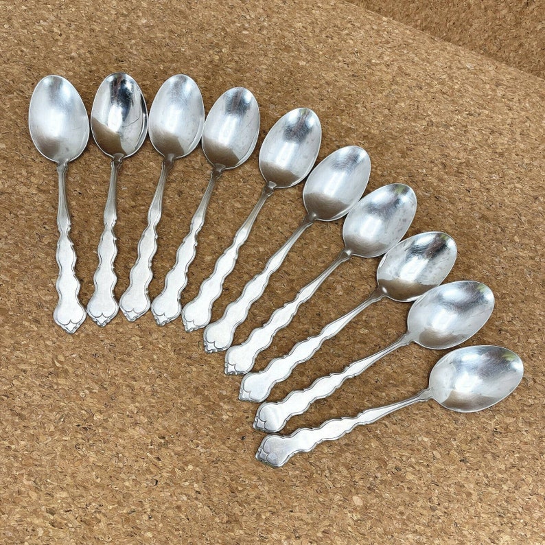 Oneida VALERIE 10 Soup Spoons Stainless Steel Flatware Etsy