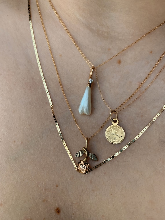Estate 14K Gold Pendants with Optional Chains