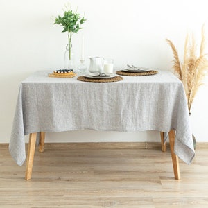 Linen Tablecloth | Large Table Cloth | Stonewashed Table Linens | Extra Wide Tablecloth | Extra Long | Linen Cloth | Table Cover