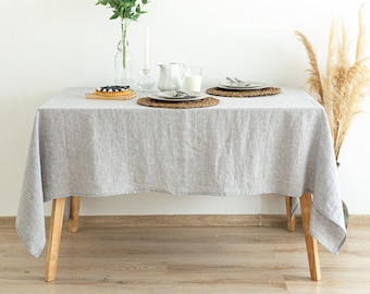 Linen Tablecloth | Large Table Cloth | Stonewashed Table Linens | Extra Wide Tablecloth | Extra Long | Linen Cloth | Table Cover