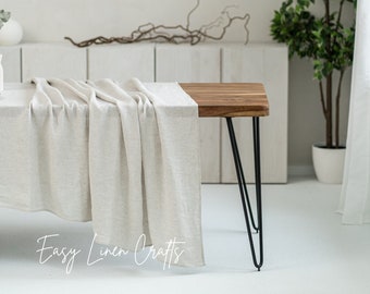 Linen Tablecloth - Extra Large Table Cloth - Stonewashed Linen Tablecloth - Dining Table Cloth - Natural Linen Table Cover - Home Decor