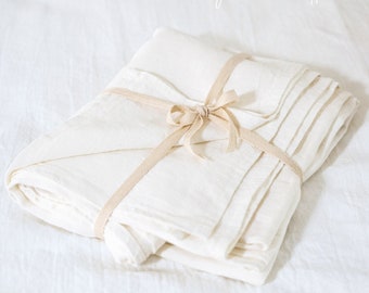 Linen Flat Sheet | Bed Sheet Queen | King Size Sheet | Bed Flat Sheet | Stonewashed Linen Sheet | Custom Size Bed Sheet
