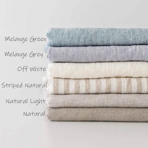 Stonewashed Natural Linen Fitted Sheet - Queen King Twin Single Full Sizes - Breathable Custom Size Linen Bed Topper - 1 Fitted Sheet