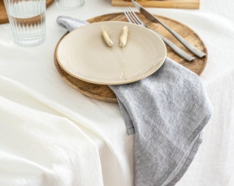 Linnen servettenset - natuurlijke servetten - wasbaar linnengoed voor tafeldecor - stonewashed linnen stoffen servetten - bulkservetten