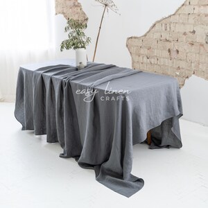 Rectangle Tablecloth | Large Linen Tablecloth | Custom Table Cloth | Extra Long Tablecloth | Linen Oval Tablecloth | Square Table Cover