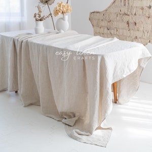 Linen Tablecloth, Large Linen Table Cloth, Tablecloth Rectangle, Custom Tablecloth, Wedding Tablecloth, Stonewashed Linen Table Cover