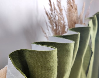 Linen curtain panel, extra long curtain drape, extra wide curtain, custom curtains, bedroom curtain, living room curtain - 1 linen panel