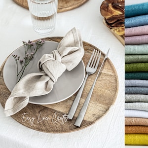 Linen Table Napkins Set - Bulk Cloth Napkins - Table Decor - Linen Napkins for Elegant Dining - Wedding Napkins - Napkin Cloth Set