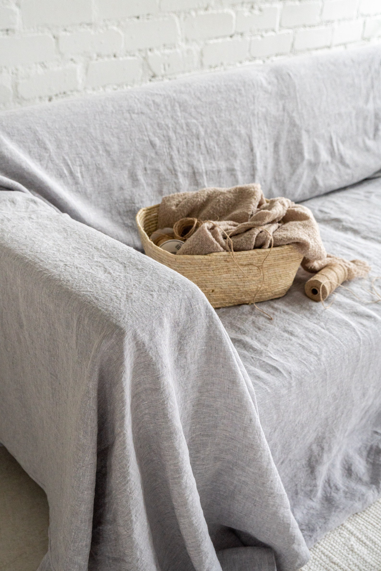 Natural Linen Sofa Cover Linen Couch Cover Linen Sofa Etsy