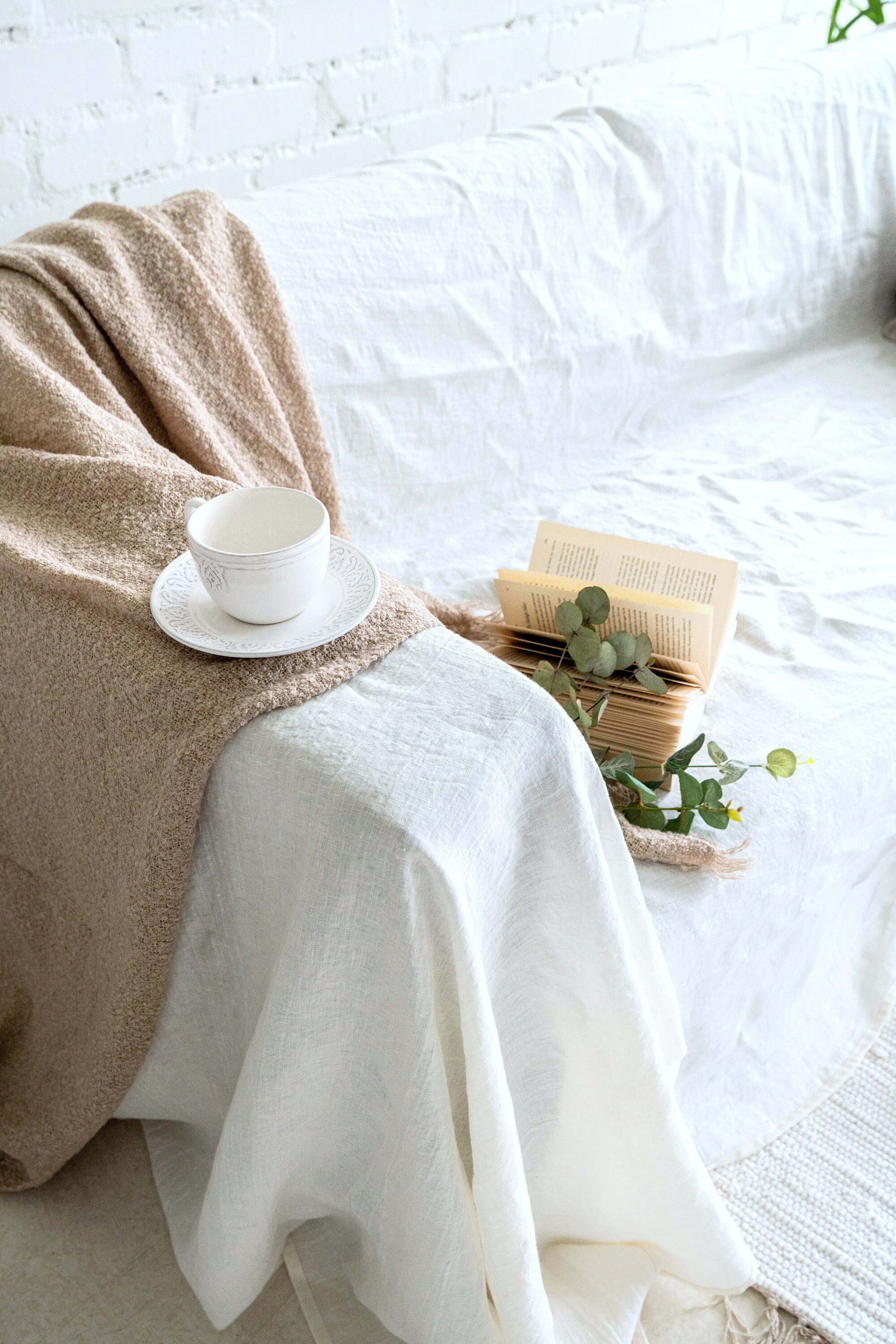 Off White Linen Couch Cover. Washed Fabric Loose Sofa Etsy UK