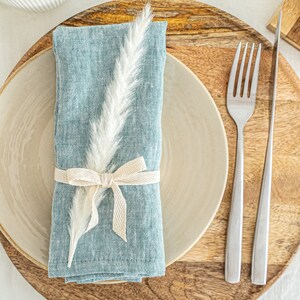Linen Cloth Napkins - Handmade Table Napkin Set - Eco-Friendly Linen Napkins Cloth - Reusable Linen Napkins - Stonewashed Linen Napkins