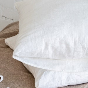 Set of 2 Linen Pillowcases with Envelope Closure, Linen Bed Sham Covers Set - Standard, Queen, King, Custom size Pillow Covers