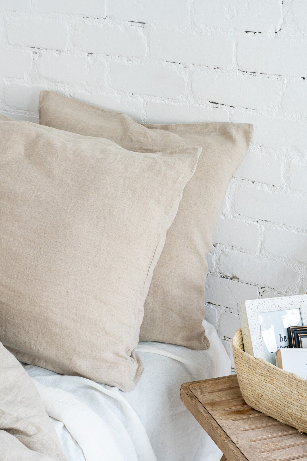 Natural Linen Pillowcase. Envelope Linen Pillow Cover. Custom Etsy