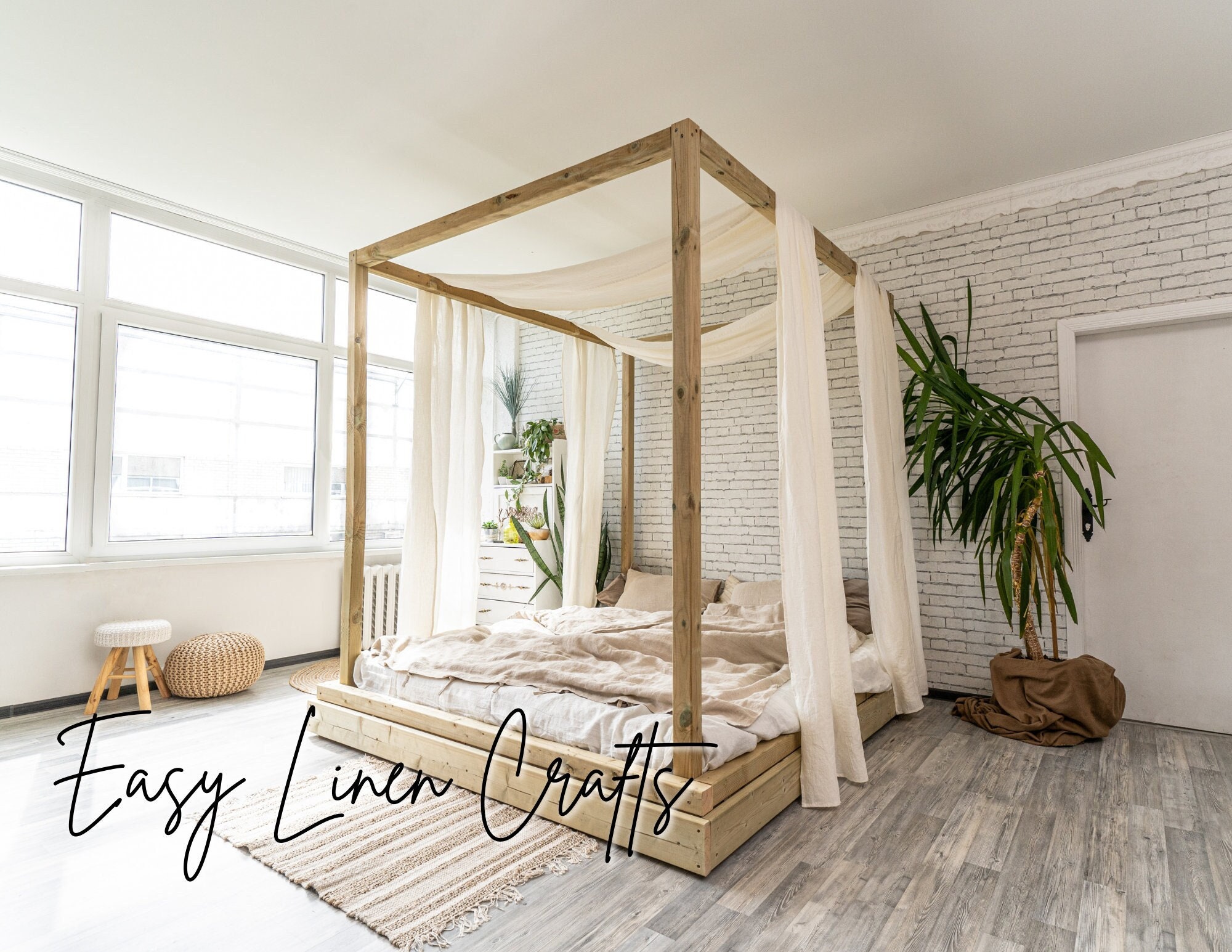 King Canopy Bed Etsy UK