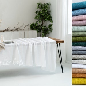 Linen table cloth, wide table cover, natural washed linen tablecloth, custom table cloth for Christmas, Thanksgiving, Easter, Weddings