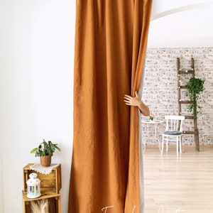 Linen blackout curtain, blackout linen curtain drape, custom window darkening curtain panel, linen curtain blackout - 1 panel