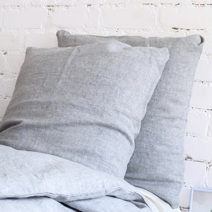 Stonewashed Linen Pillowcase Natural Envelope Pillow Cover Linen Cushion Cover Linen Pillow Sham Perfect Housewarming Gift image 4