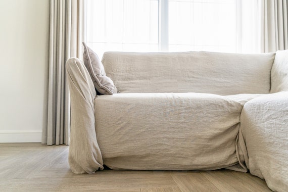 L shaped linen sofa deals