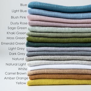 Mantel grande de lino, tela natural lavada a la piedra, mantel rectangular u ovalado a medida, estilo rústico, elegante mantel largo de lino