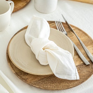 Linen napkins set in various colors, stonewashed linen napkins, table cloth napkins set, cloth dinner napkins set, custom cloth napkins