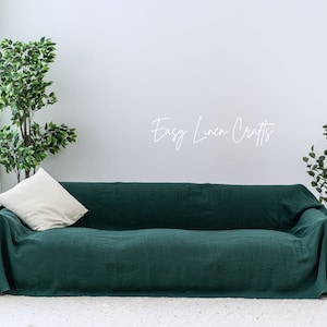 Linen Sofa Slipcover, Linen Couch Cover for Loveseat, Sofa Seat Cover, Custom Linen Cover, Armchair Cover, Couch Slip Cover Throw