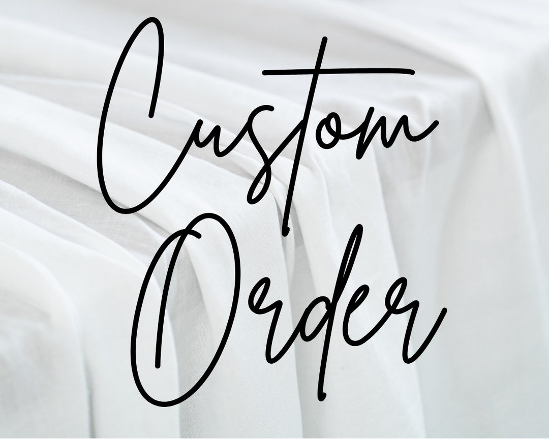 Linen Curtains Panel With Multifunctional Tape. Custom Order for