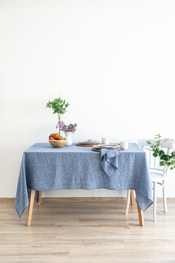 Zes Zilver Zweet Natuurlijk linnen stoffen tafelkleed. Groot tafelkleed. Keuken - Etsy  Nederland