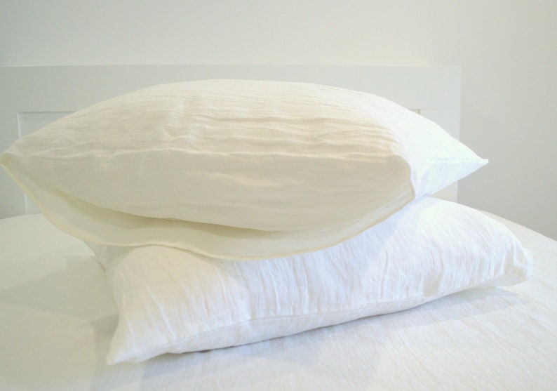 Linen pillowcase with envelope closure. Standard Queen King Etsy