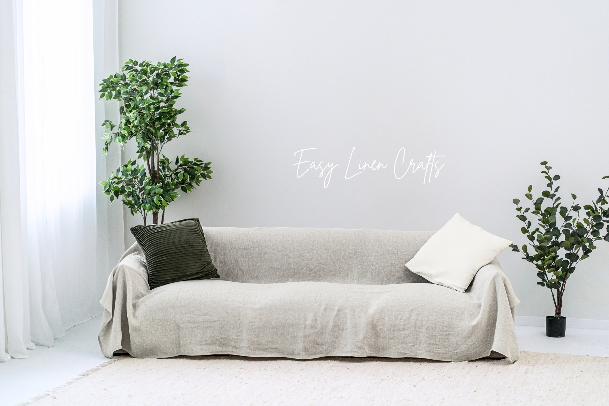 White denim sale slipcovered sofa