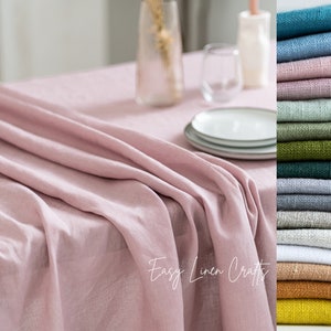 Stonewashed linen tablecloth, large linen table cloth, natural tablecloth, custom tablecloth, handmade tablecloth, long tablecloth