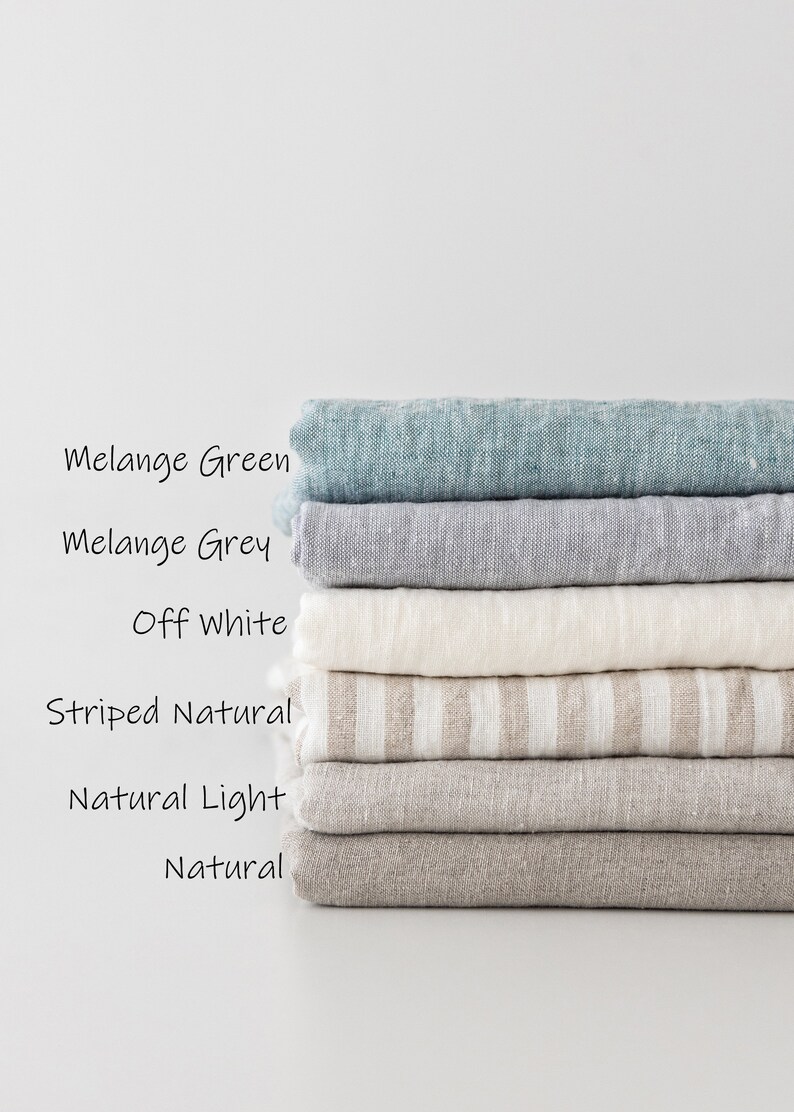 Striped Natural linen pillowcase. Stonewashed fabric standard, Queen, King custom bed pillow cover. Washed farmhouse sofa cushion pillowslip